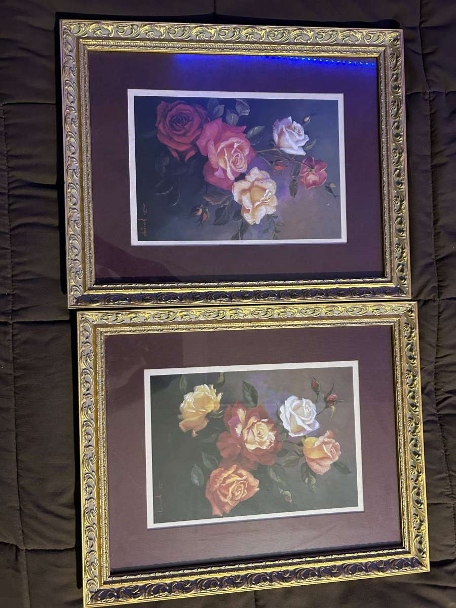 gold frame vintage painting