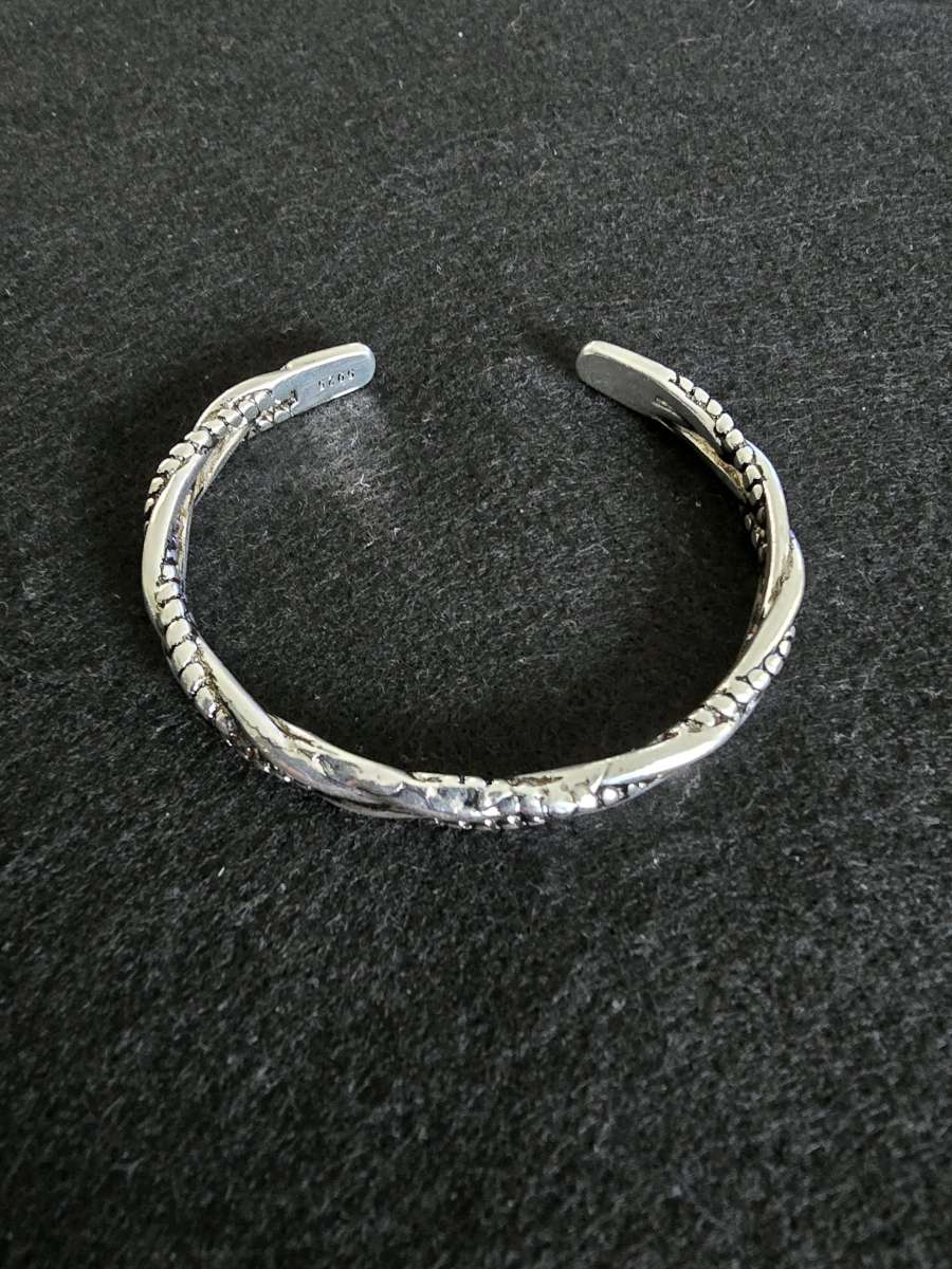 S925 Sterling Silver Twisted Woven Bracelet