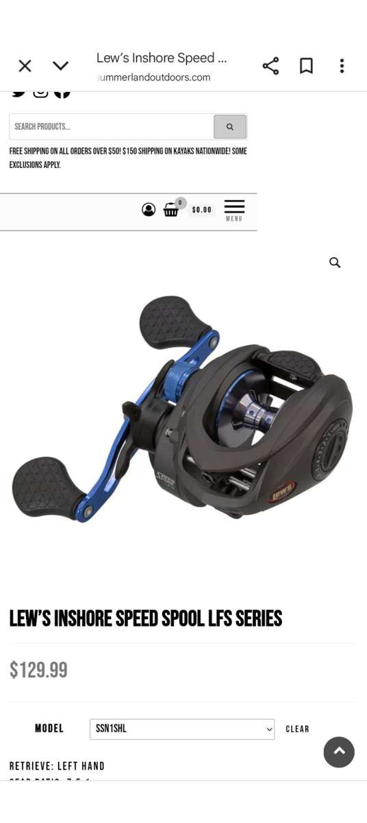 lews Inshore speed spool LFS baitcaster