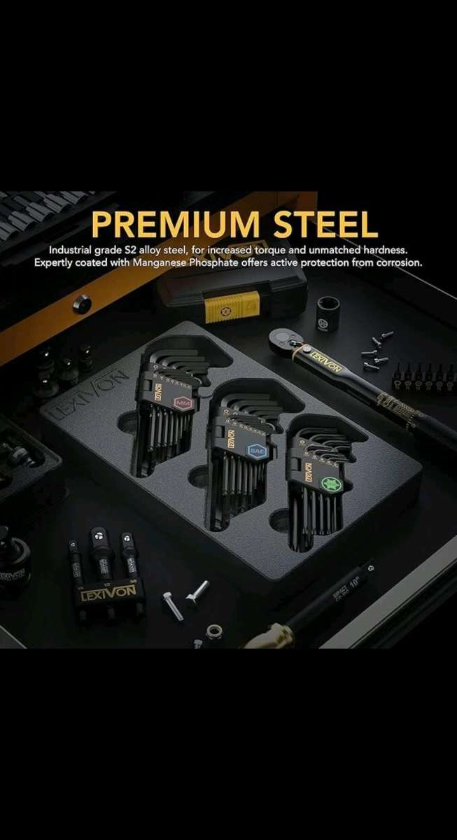 LEXIVON Master Wrench Key Set 35Pc Long Arm Ball End Hex Key