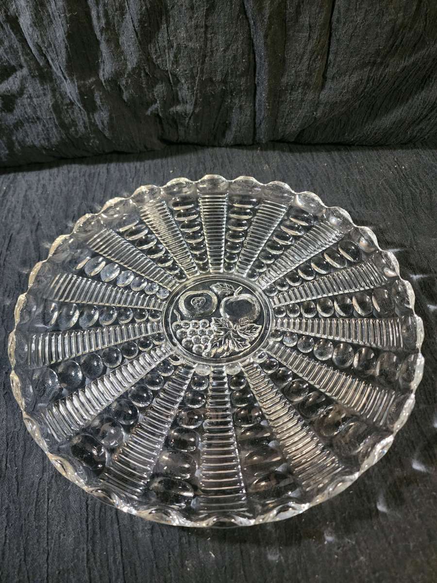Pressed glass platter