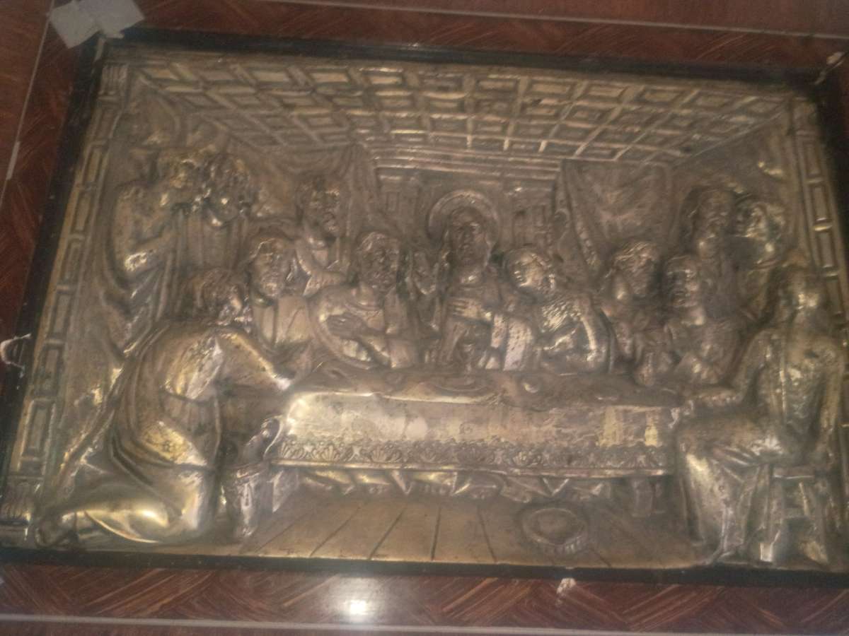 last supper popout lithograph made of silver Tritium 1 of a
