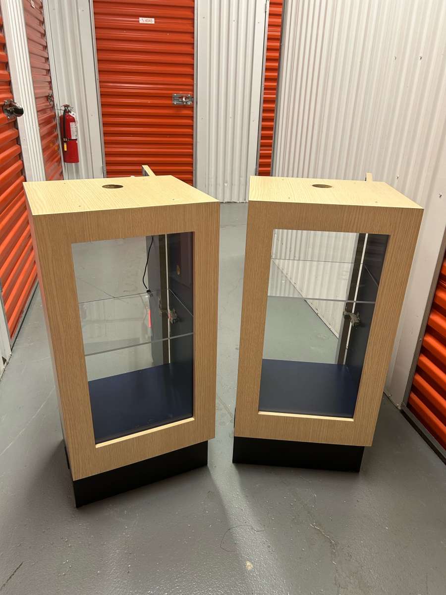 A PAIR OF DISPLAY CASES