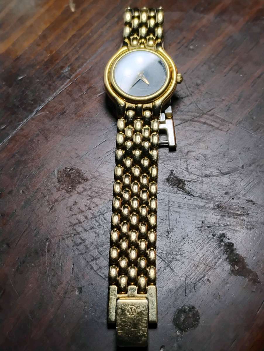 MOVADO Museum Gold and Stainless Steel Ladies Watch