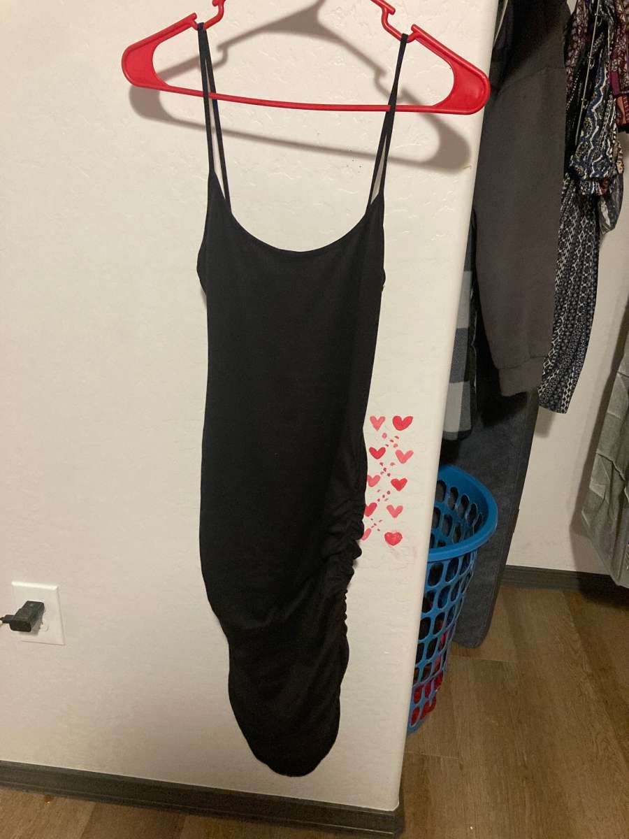 Black spaghetti strap dress