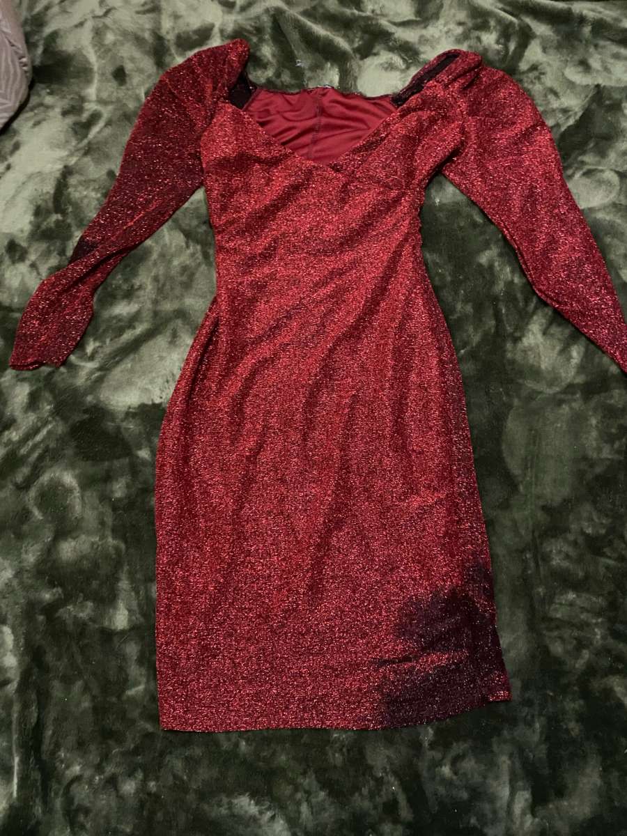 red sparkly dress