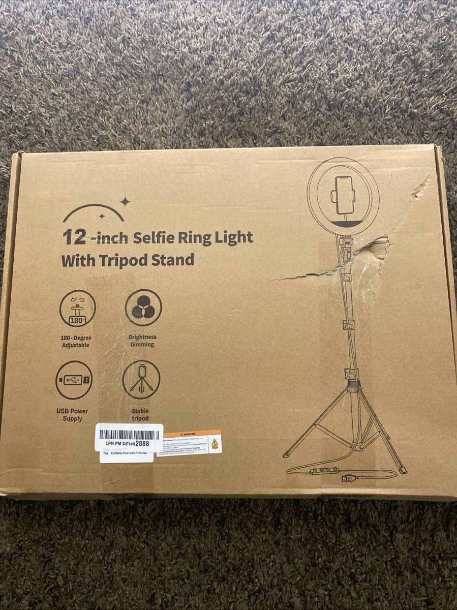 12 Ring Light with 63 extendable Tripod Stand Selfie RingLig