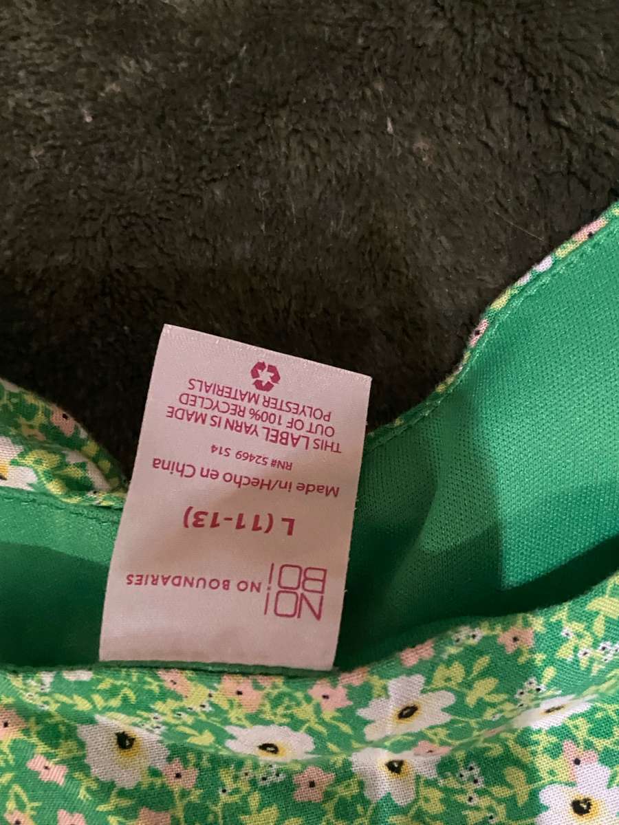 green floral dress