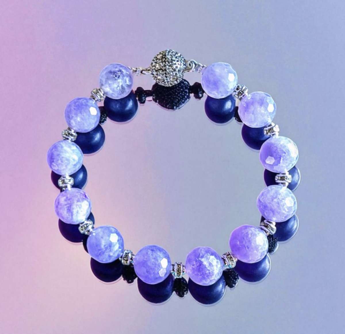 Genuine Kianite Stones Magnetic clasp Bracelet