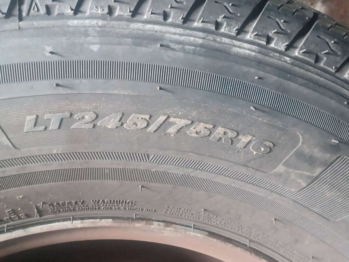 tires  245 75 17 LT 3 tires available like  new