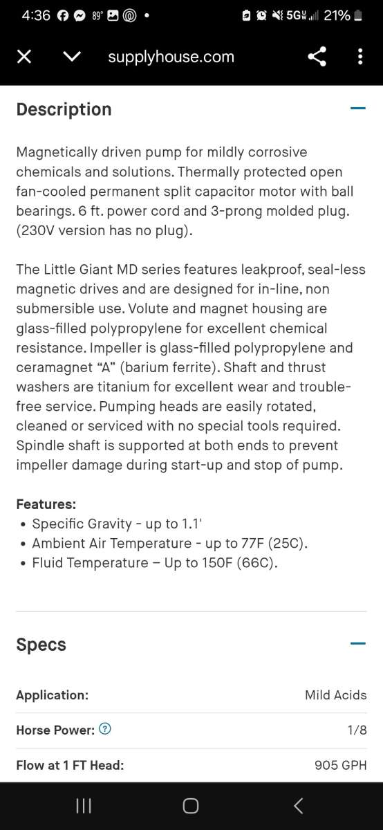 5 MD magnetic drive pump