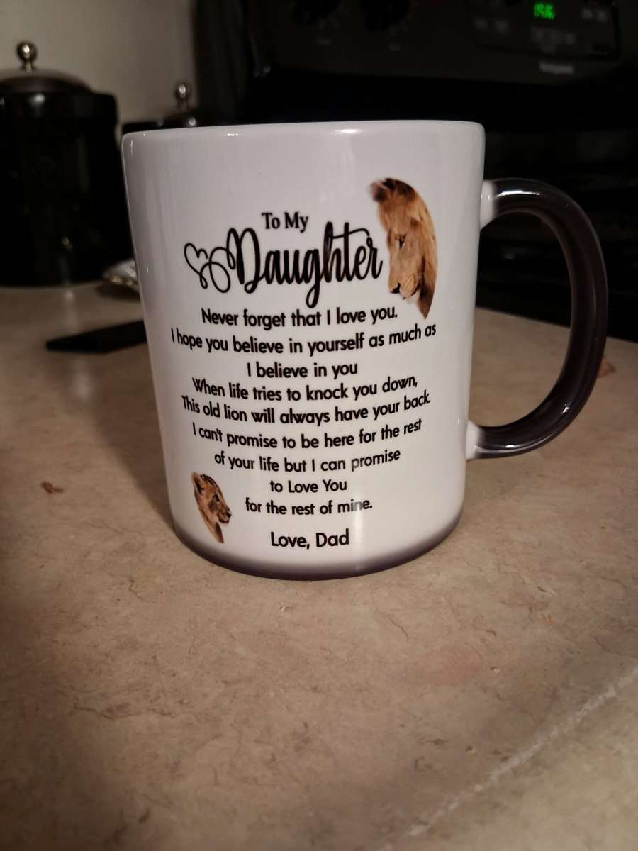 Thermal father to daughter mug