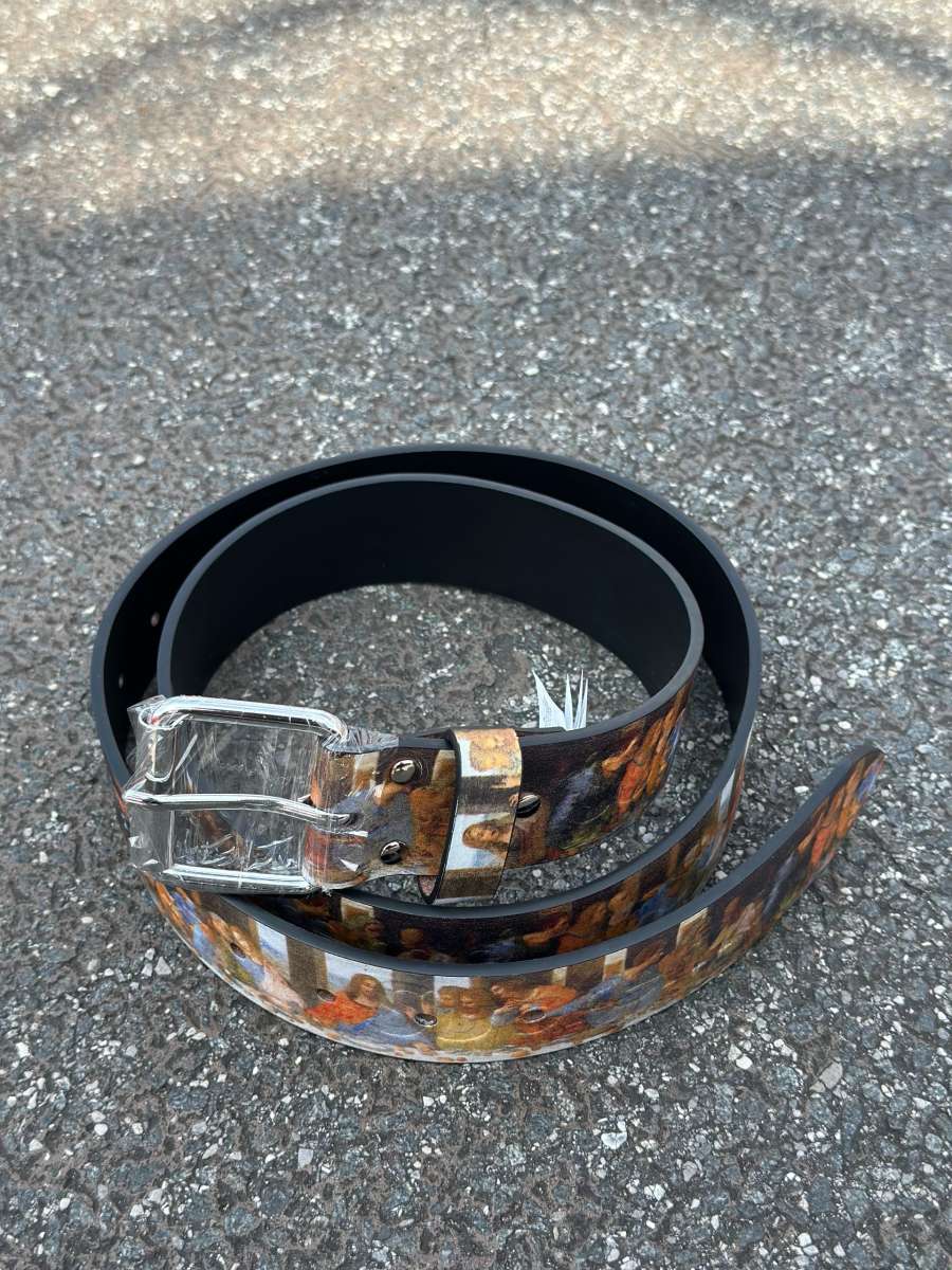 Supreme Last Supper Leather Belt Multicolor