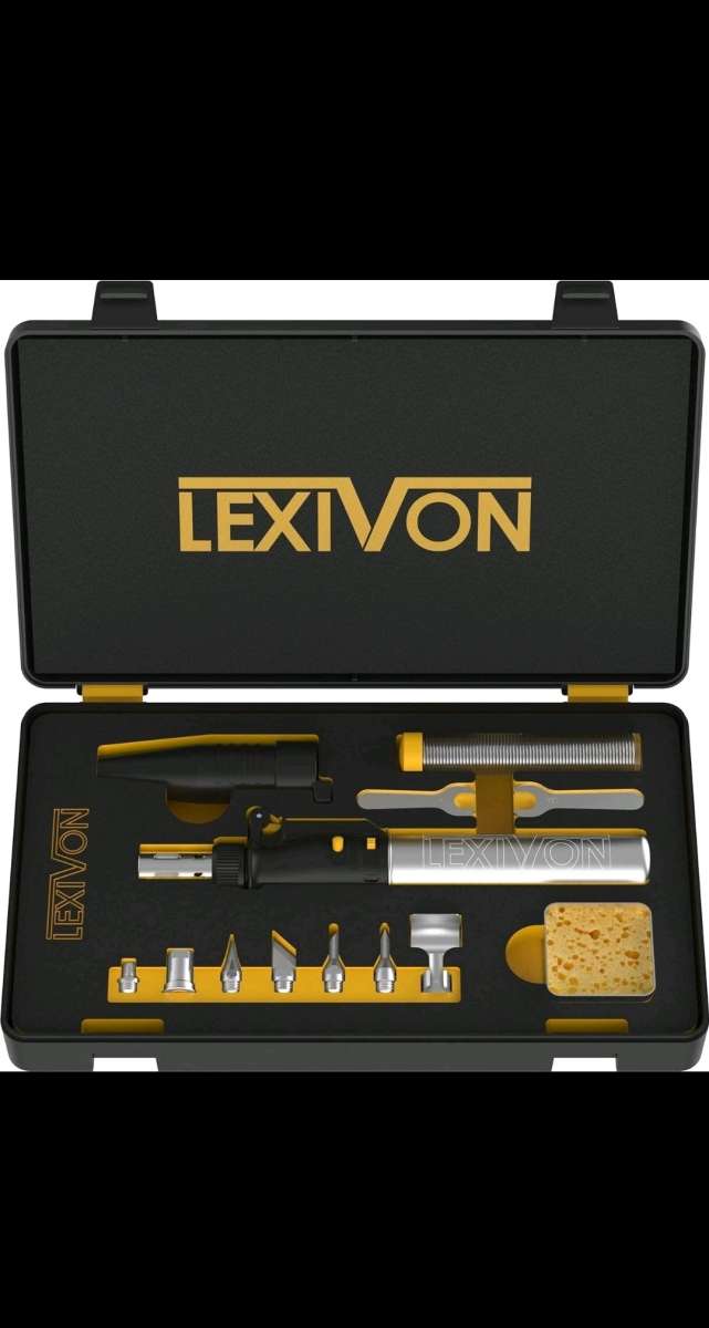 LEXIVON Butane Soldering Iron MultiPurpose Kit Cordless Adju