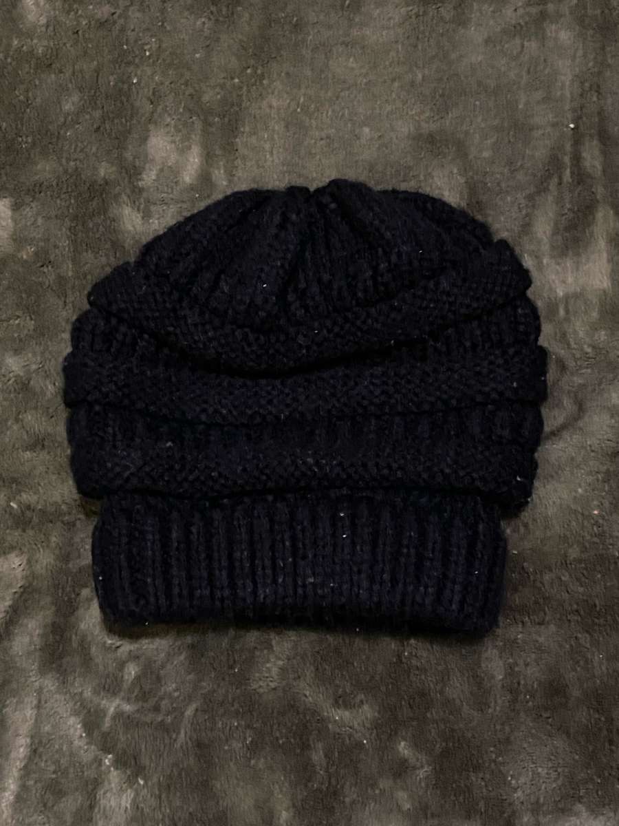 black beanie
