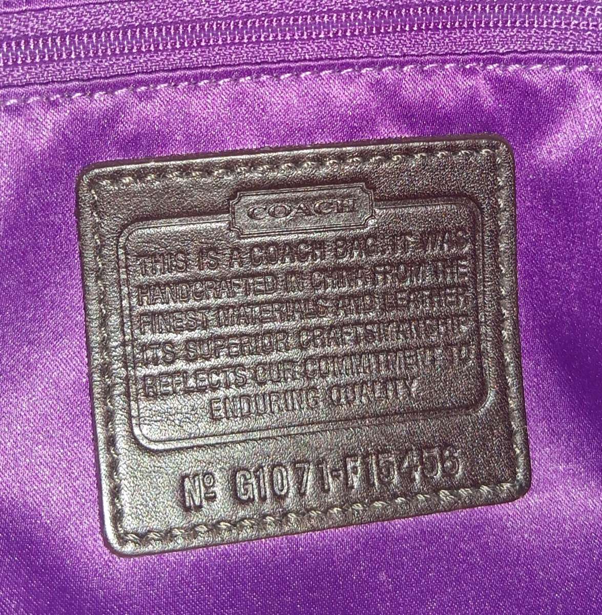 COACH PENELOPE TATTERSALL PLAID WOOL SHOULDER BAG