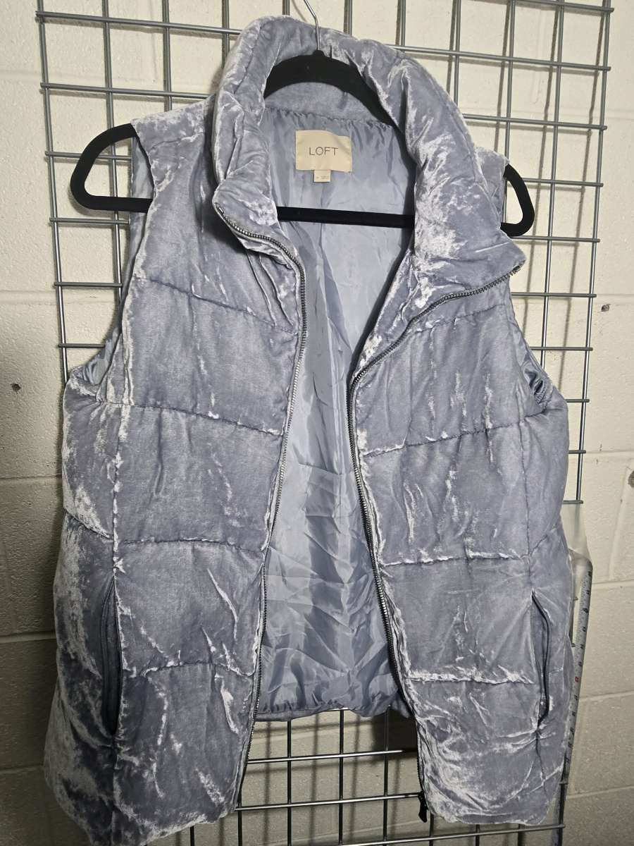 Loft Women Vest Color Blue