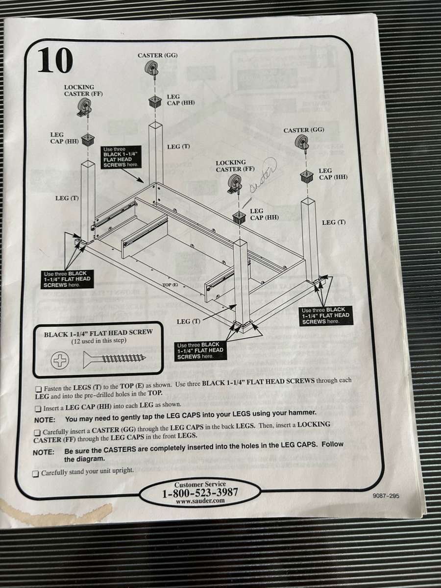 Glass Top Office Desk with Dark Wood Frame