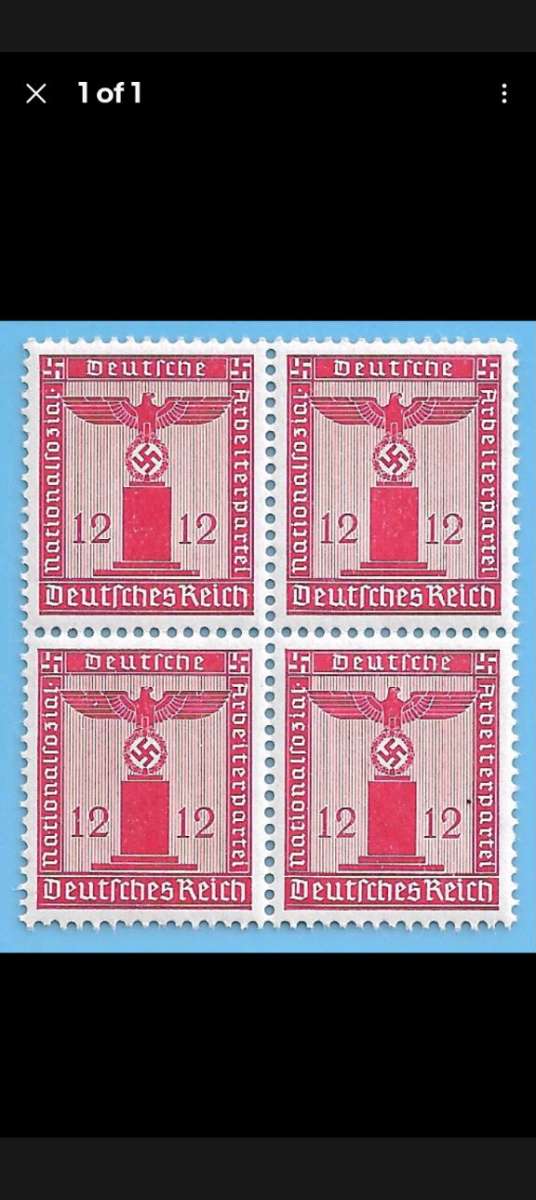 Antique German WWII postage stamps  and  20x 5 Rs coins