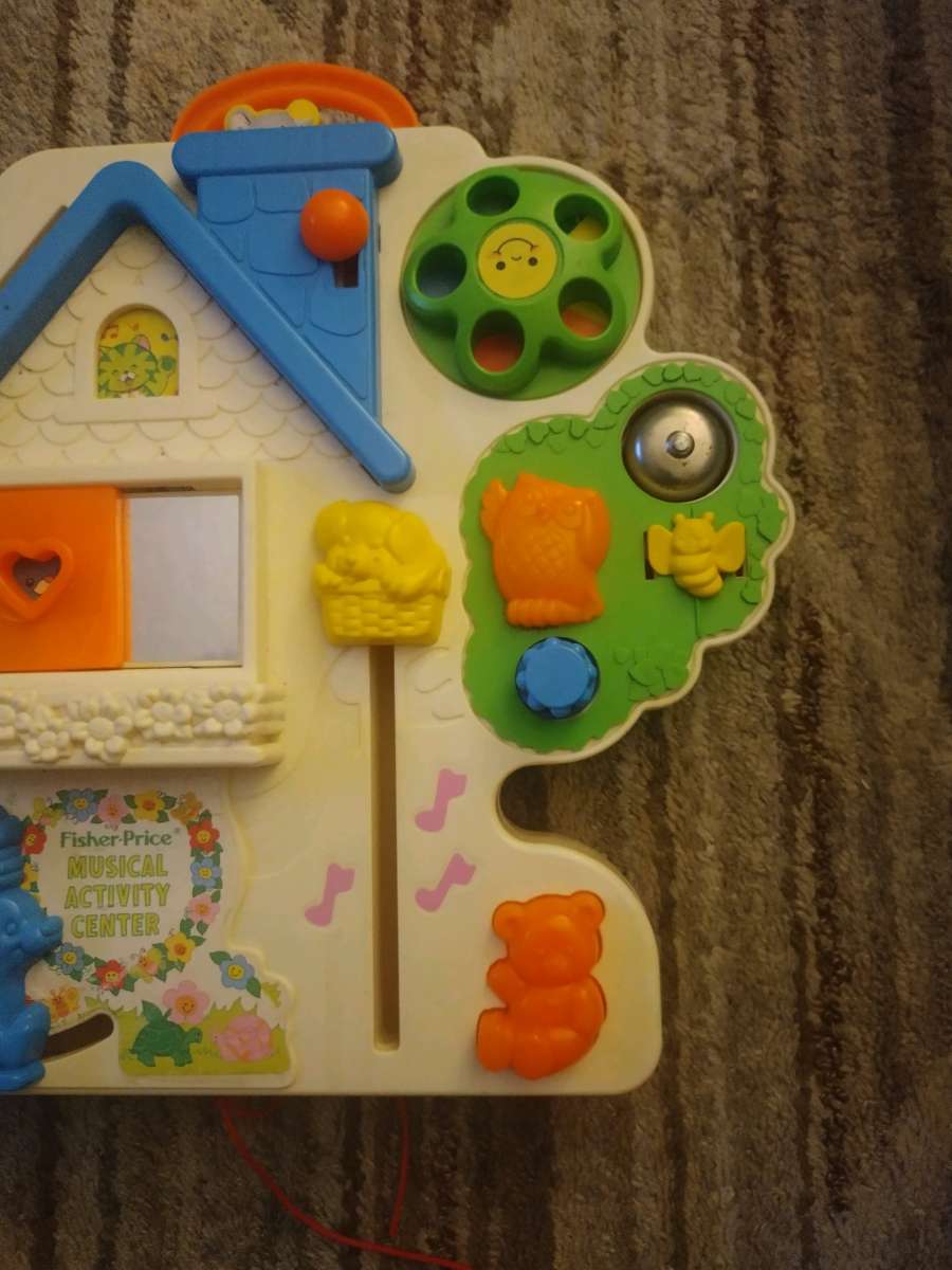 Vintage 1985 Fisher Price Musical Activity Center Baby Crib
