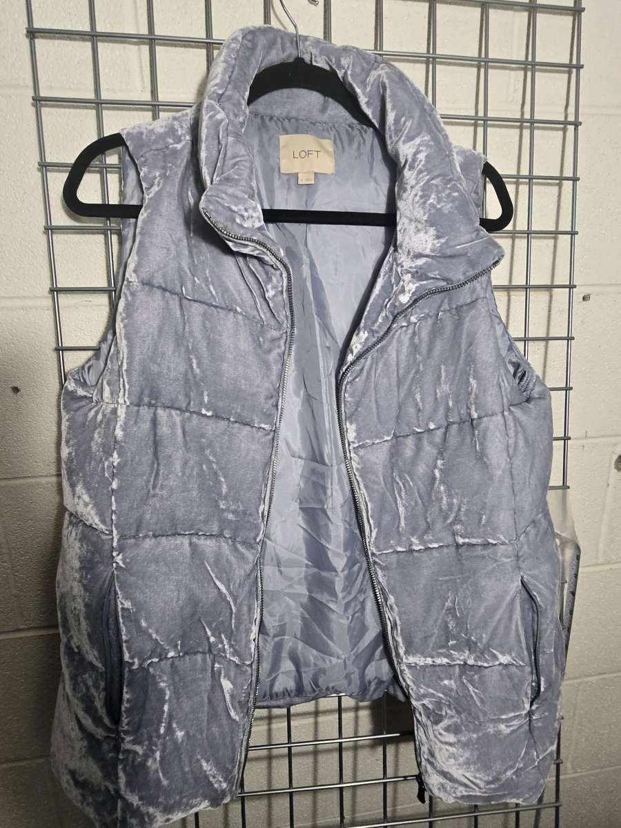 Loft Women Vest Color Blue