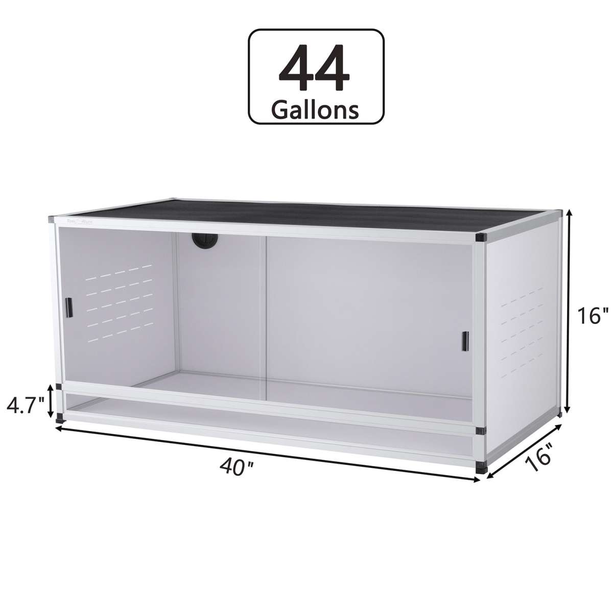 white 40x16x16  reptile enclosure