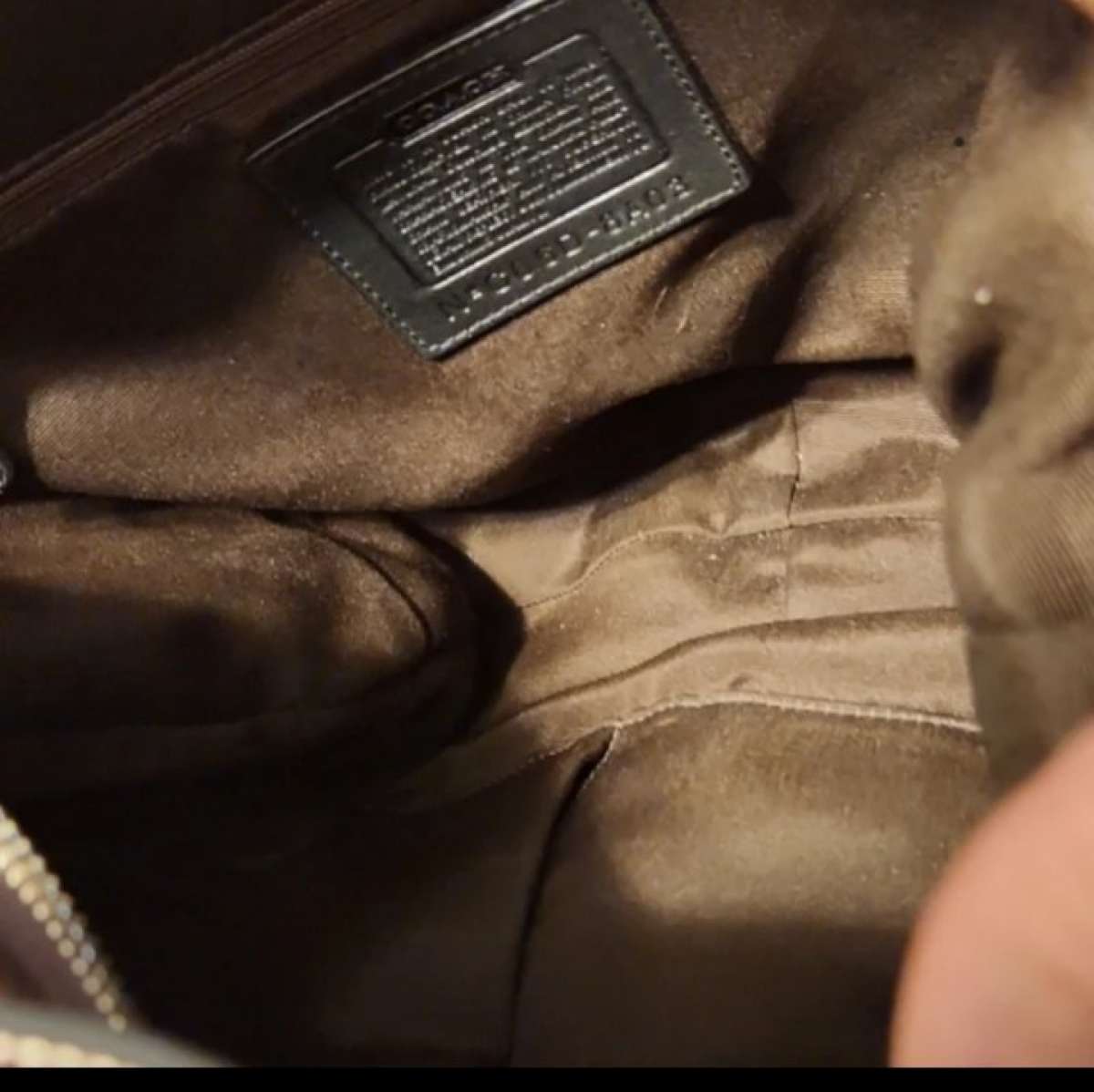 New Coach Brown Leather Medium Satchel Handbag