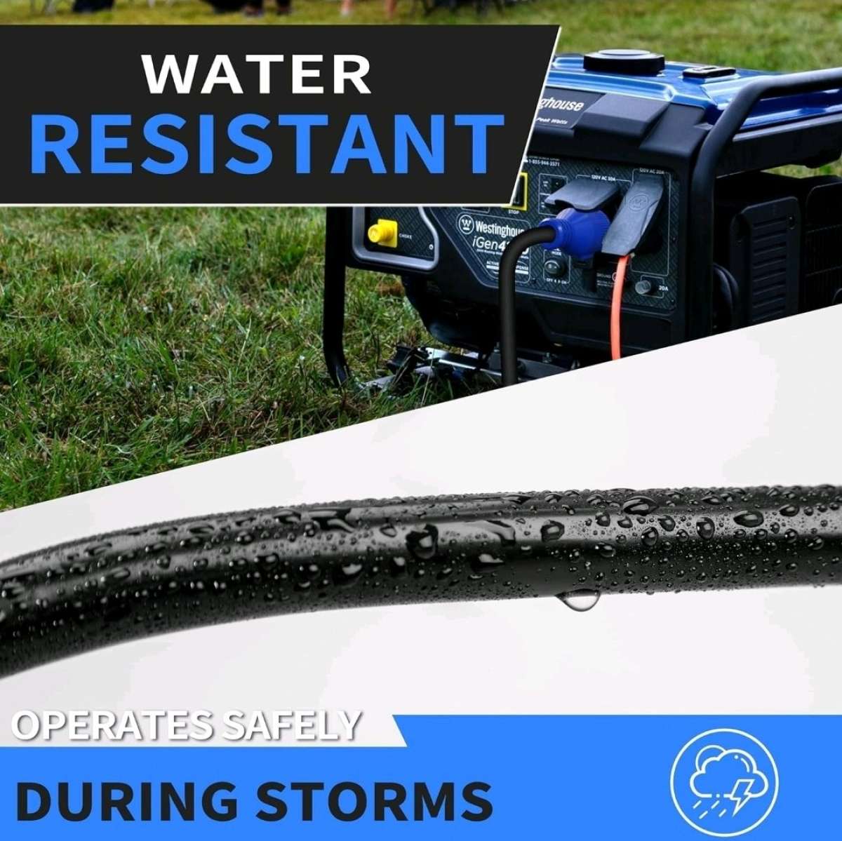 4 Prong 30 Amp 25 Foot Generator Extension CordNEMA L1430PL1