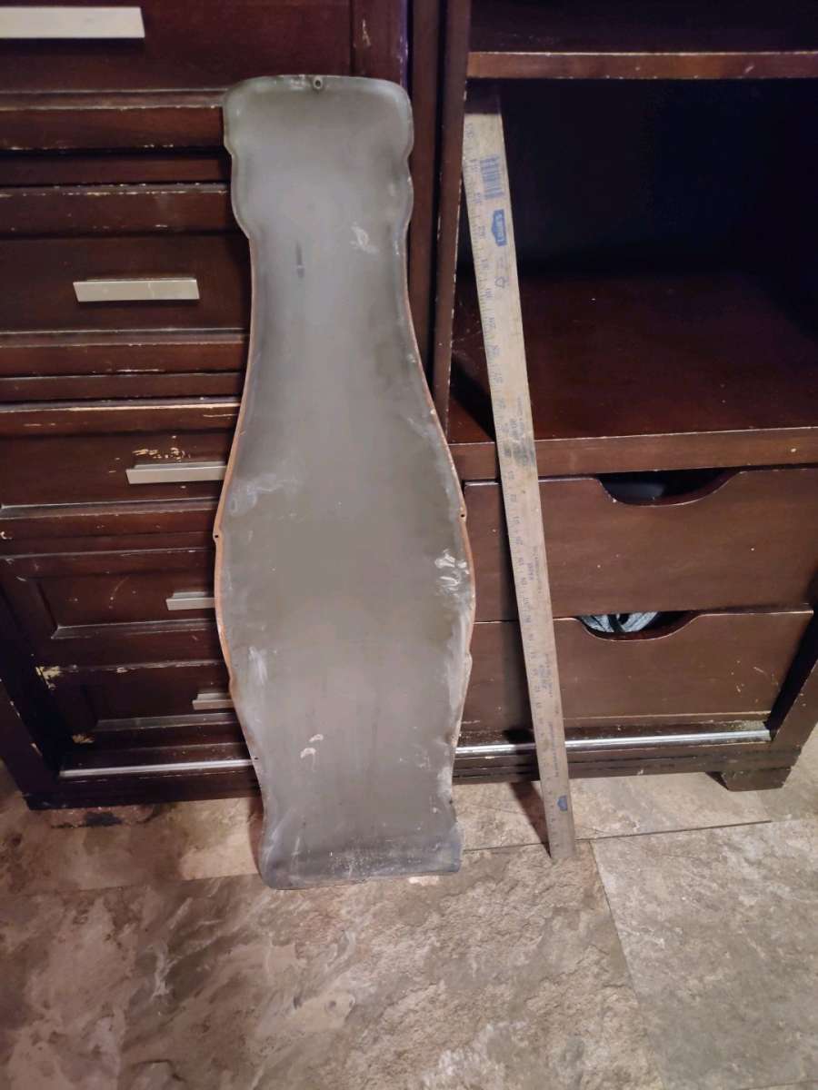 vintage Coca Cola bottle shaped die cut sign