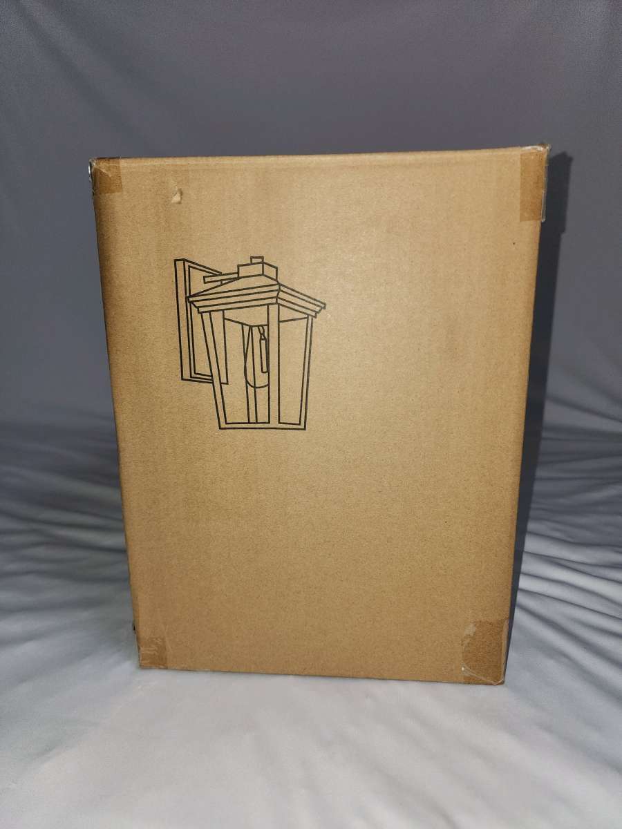 BLACK 1LIGHT OUTDOOR WALL SCONCE WITH SEEDED GLASS SHADE