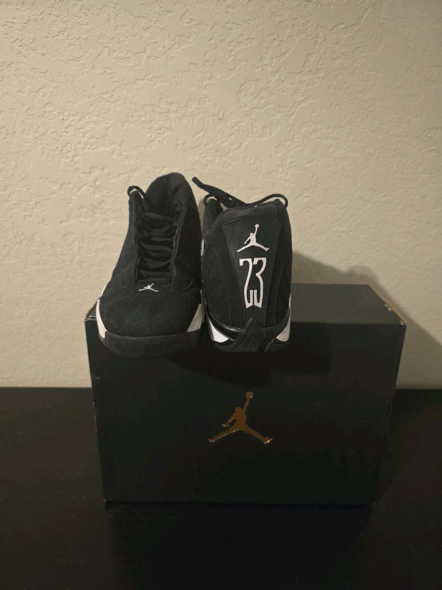 Air Jordan 14 Black White 2023 Size 10 Rare Retro Authentic