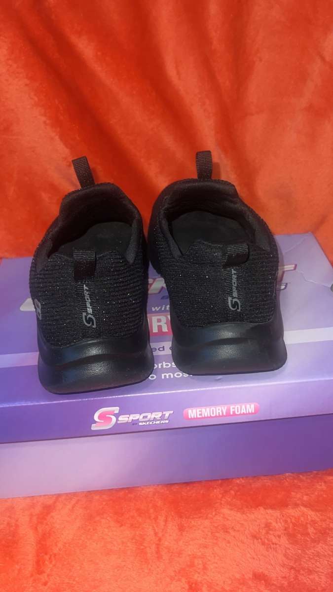 New In Box Skechers Sport black with memory foam womens size