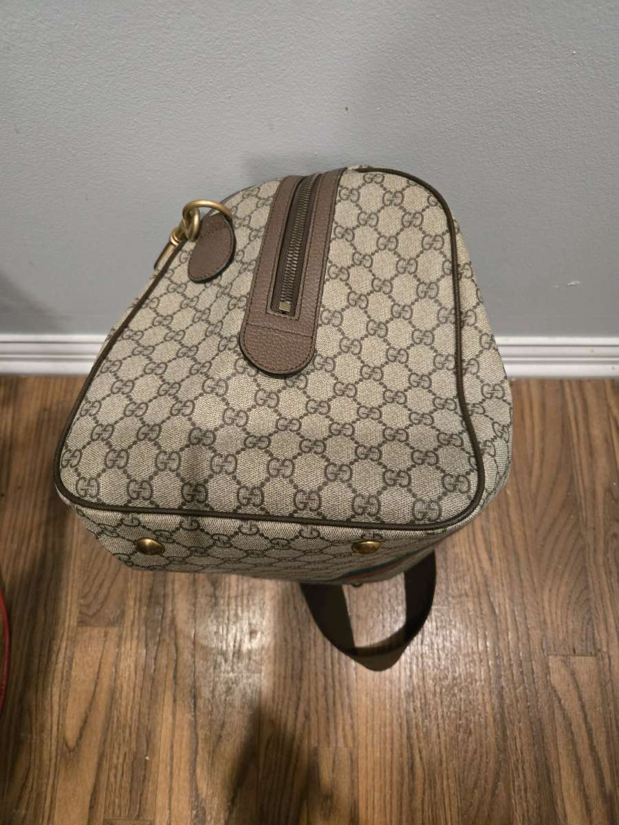 Gucci GG Large Duffle Bag Canvas Beige