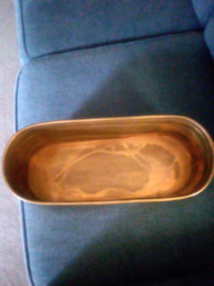 Antique brass planter