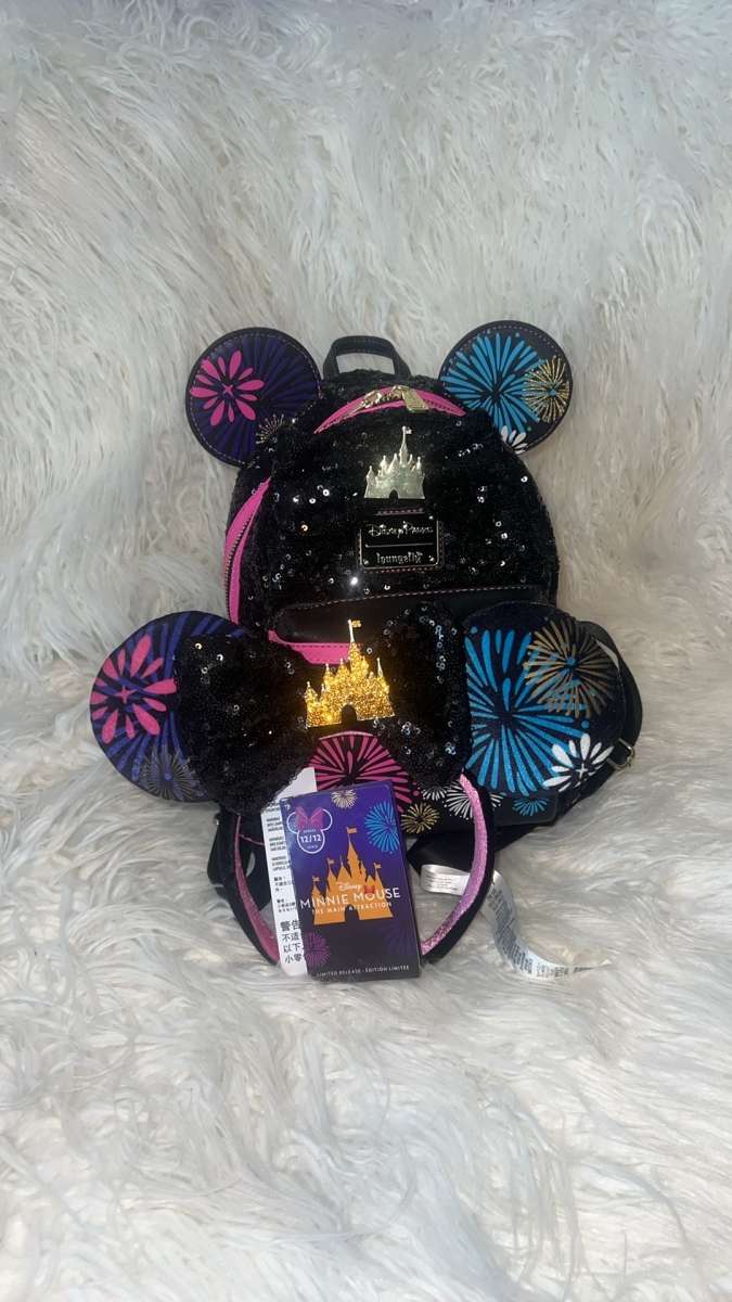 Minnie Mouse Main Attraction Nighttime Fireworks Castle Loun
