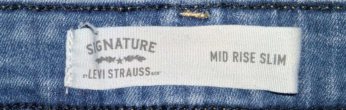 JUNIORS LEVI STRAUSS SIGNATURE MID RISE SLIM DENIM JEANS