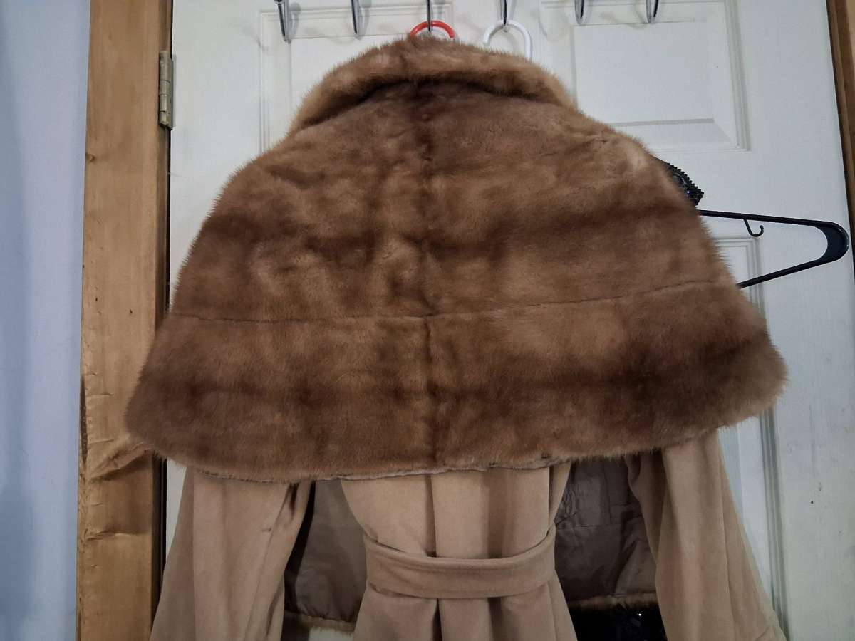 vintage red tan mink stole