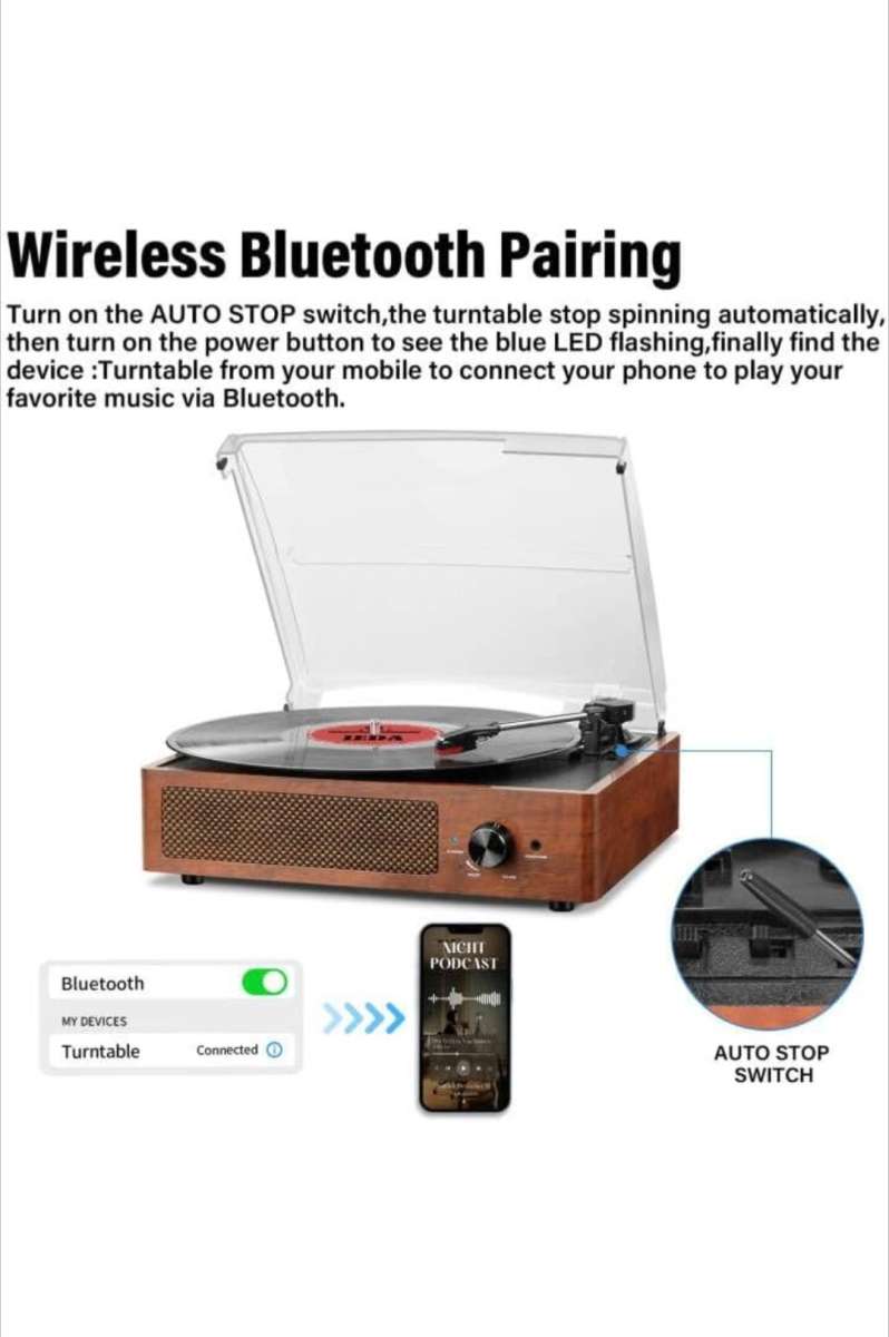 Wireless Vinyl Record Player