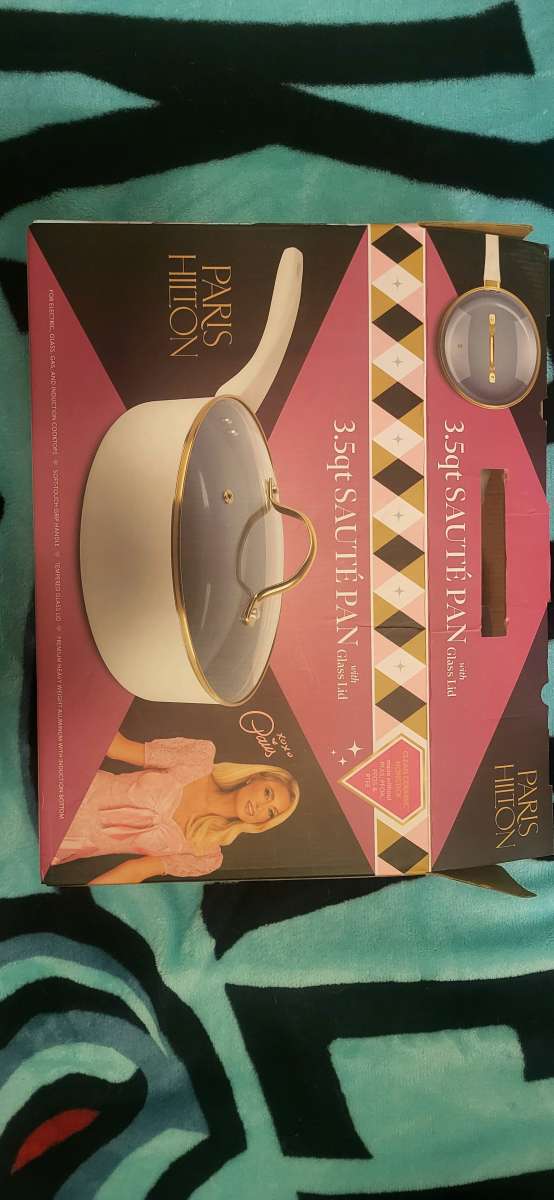 Paris Hilton Saute Pan With Glass Lid Brand Newin box