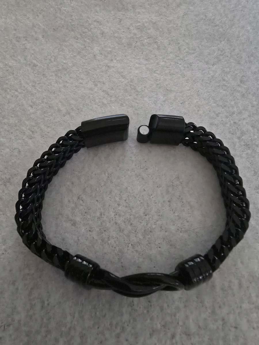 Stainless Steel Double Row Buckle Bracelet