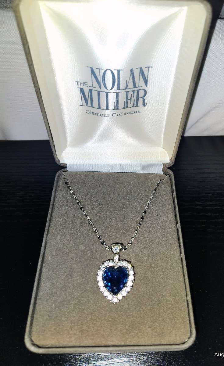 Nolan Miller party light Sapphire rhodium rhodium necklace