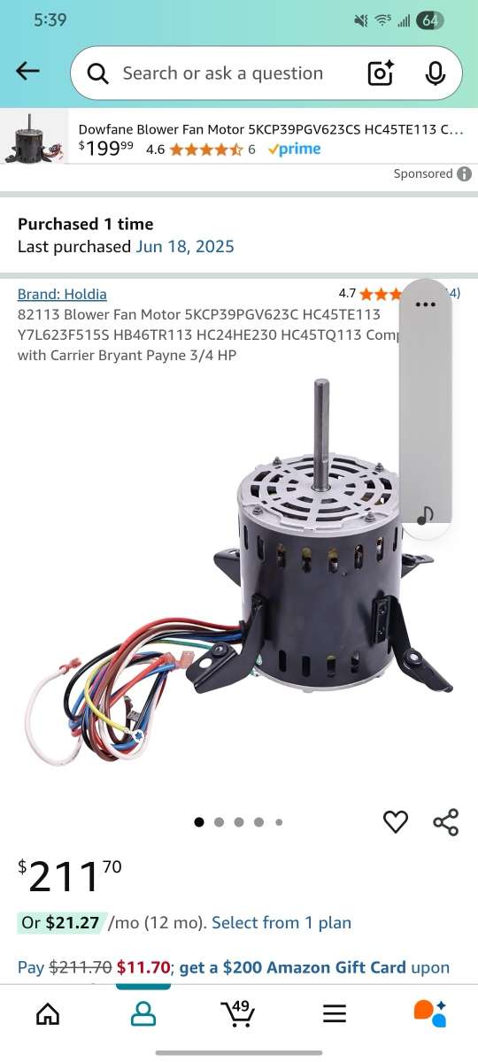 Blower Fan Motor