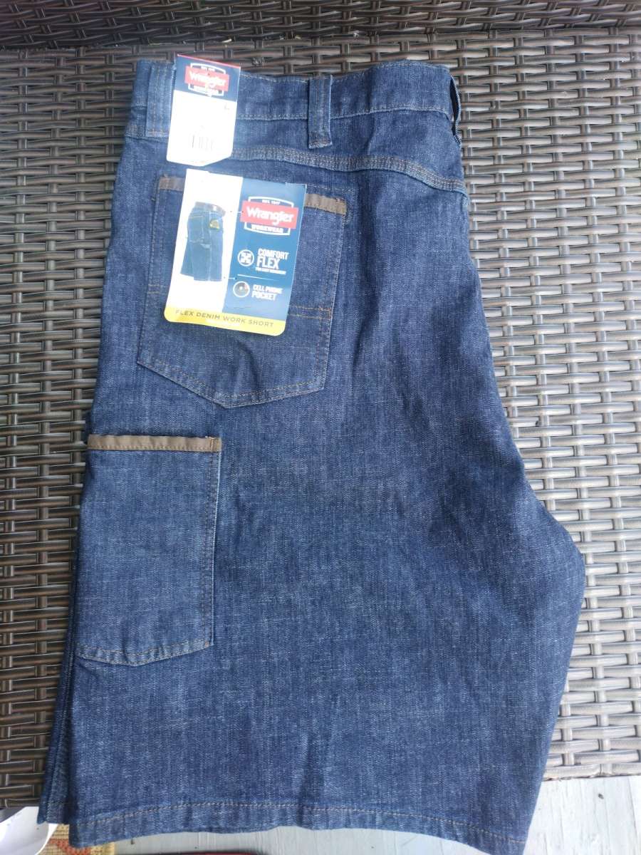 wrangler flex Denim work shorts