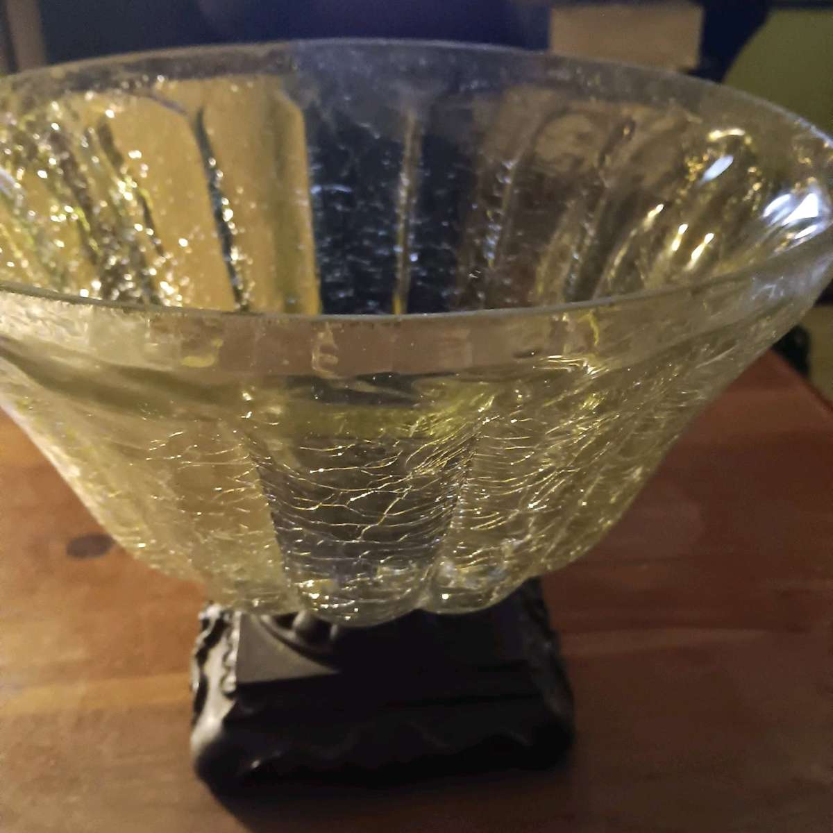 crackel glass bowl