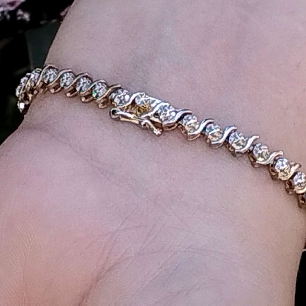 925 Sterling Silver Diamond Tennis Bracelet