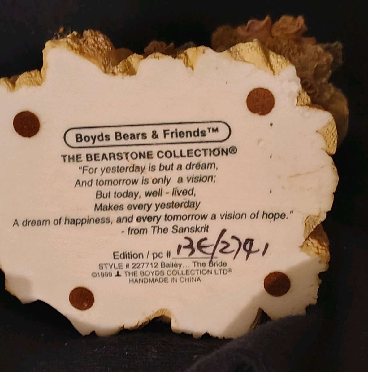 Boyd Bear and Friends Bride