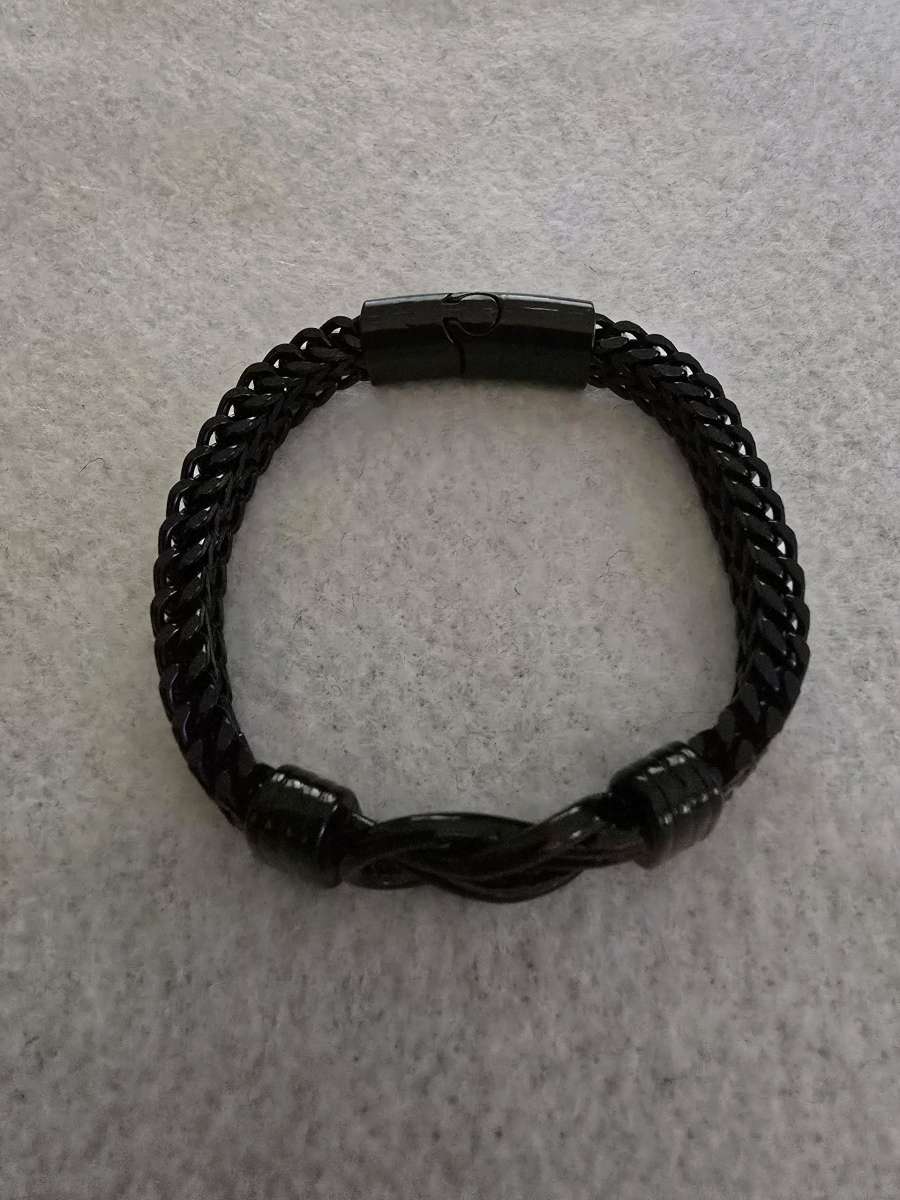 Stainless Steel Double Row Buckle Bracelet