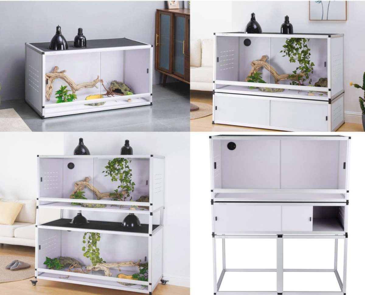 white 40x16x16  reptile enclosure