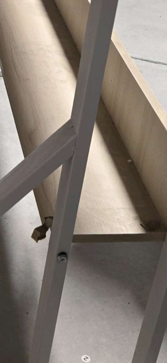 Modern Wood  Metal Desk  Perfect for Dorm or Home Office