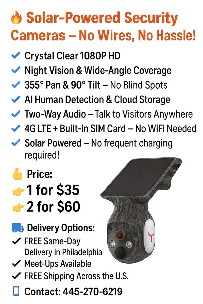 SOLAR POWERED 4G SECURITY CAMERA